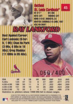 1999 Bowman's Best - Refractors #45 Ray Lankford  Back