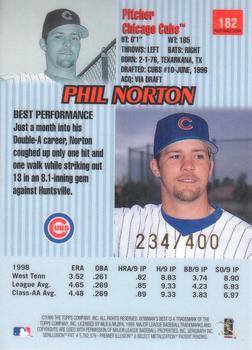 1999 Bowman's Best - Refractors #182 Phil Norton  Back