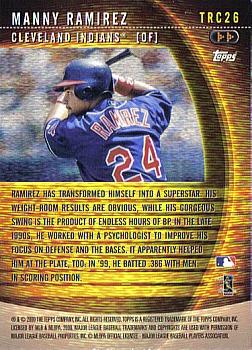 2001 Topps - A Tradition Continues #TRC26 Manny Ramirez Back