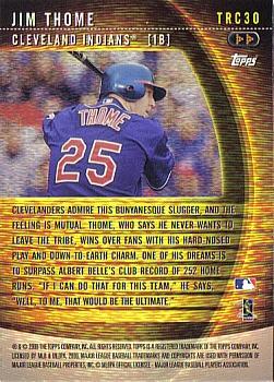 2001 Topps - A Tradition Continues #TRC30 Jim Thome Back