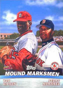 2001 Topps - Combos #TC4 Mound Marksmen (Bob Gibson / Pedro Martinez) Front