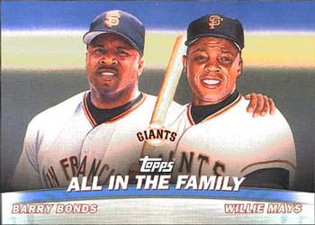 2001 Topps - Combos #TC19 All in the Family (Barry Bonds / Willie Mays) Front