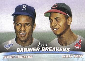 2001 Topps - Combos #TC20 Barrier Breakers (Jackie Robinson / Larry Doby) Front