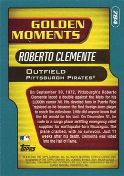 2001 Topps - For Topps Employees #784 Roberto Clemente Back