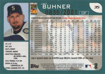 2001 Topps - Gold #35 Jay Buhner Back