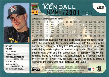 2001 Topps - Gold #155 Jason Kendall Back