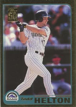 2001 Topps - Gold #255 Todd Helton Front