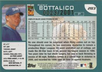 2001 Topps - Gold #283 Ricky Bottalico Back