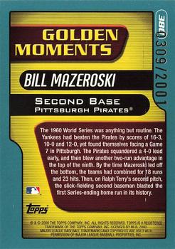 2001 Topps - Gold #380 Bill Mazeroski Back
