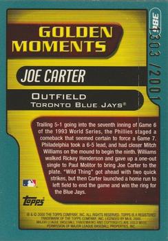 2001 Topps - Gold #386 Joe Carter Back