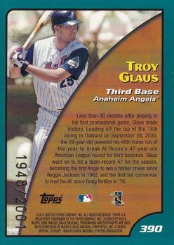2001 Topps - Gold #390 Troy Glaus Back