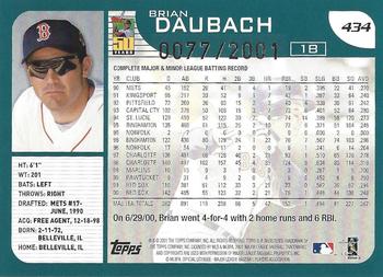 2001 Topps - Gold #434 Brian Daubach Back