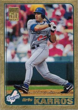 2001 Topps - Gold #455 Eric Karros Front