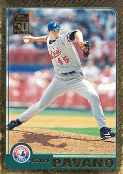 2001 Topps - Gold #481 Carl Pavano Front