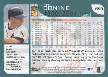 2001 Topps - Gold #683 Jeff Conine Back