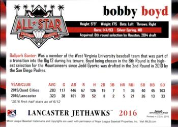 2016 Grandstand California/Carolina League All-Stars #NNO Bobby Boyd Back