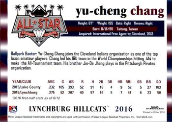 2016 Grandstand California/Carolina League All-Stars #NNO Yu-Cheng Chang Back