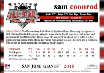 2016 Grandstand California/Carolina League All-Stars #NNO Sam Coonrod Back