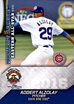 2016 Choice Midwest League All-Stars #27 Adbert Alzolay Front