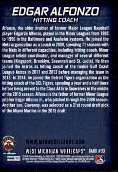 2016 Choice Midwest League All-Stars #33 Edgar Alfonzo Back