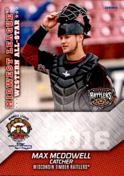 2016 Choice Midwest League All-Stars #36 Max McDowell Front