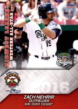 2016 Choice Midwest League All-Stars #42 Zach Nehrir Front