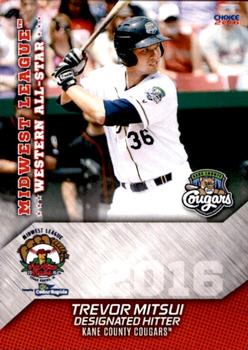 2016 Choice Midwest League All-Stars #44 Trevor Mitsui Front