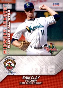 2016 Choice Midwest League All-Stars #56 Sam Clay Front