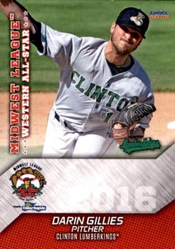 2016 Choice Midwest League All-Stars #58 Darin Gillies Front