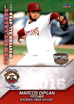 2016 Choice Midwest League All-Stars #64 Marcos Diplan Front