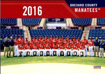 2016 Choice Brevard County Manatees #NNO Team Photo Front