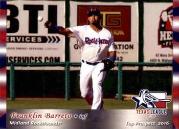 2016 Grandstand Texas League Top Prospects #NNO Franklin Barreto Front