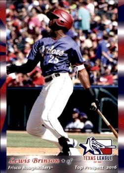 2016 Grandstand Texas League Top Prospects #NNO Lewis Brinson Front