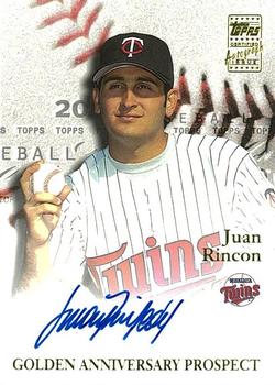 2001 Topps - Golden Anniversary Autographs #GAA-JRI Juan Rincon Front