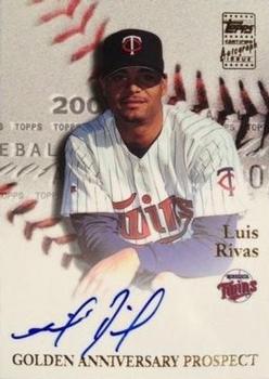 2001 Topps - Golden Anniversary Autographs #GAA-LR Luis Rivas Front