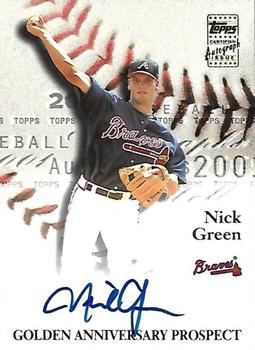 2001 Topps - Golden Anniversary Autographs #GAA-NG Nick Green Front