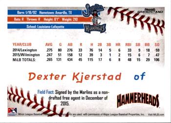2016 Grandstand Jupiter Hammerheads #NNO Dexter Kjerstad Back