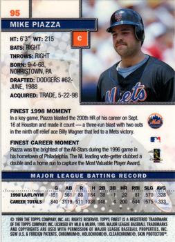 1999 Finest #95 Mike Piazza Back