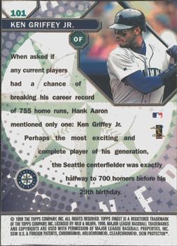 1999 Finest #101 Ken Griffey Jr. Back