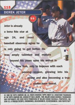 1999 Finest #115 Derek Jeter Back