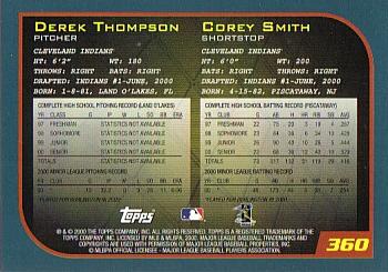 2001 Topps - Home Team Advantage #360 Derek Thompson / Corey Smith Back