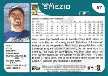2001 Topps - Home Team Advantage #87 Scott Spiezio Back