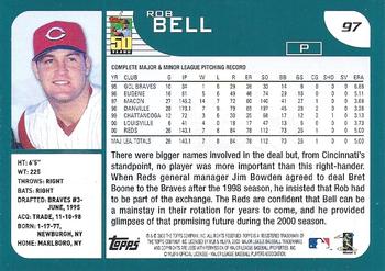 2001 Topps - Home Team Advantage #97 Rob Bell Back