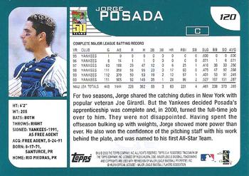2001 Topps - Home Team Advantage #120 Jorge Posada Back