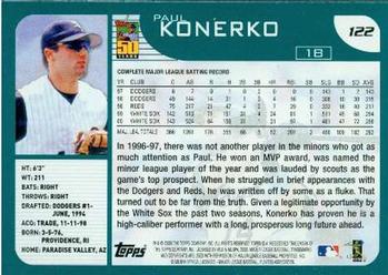 2001 Topps - Home Team Advantage #122 Paul Konerko Back