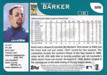 2001 Topps - Home Team Advantage #126 Kevin Barker Back