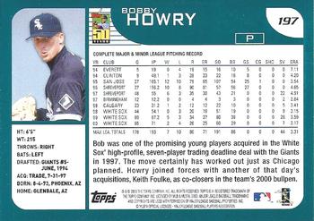 2001 Topps - Home Team Advantage #197 Bobby Howry Back