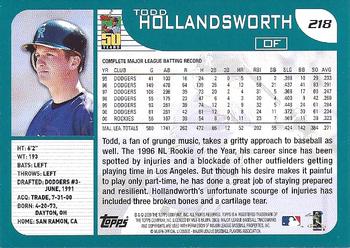 2001 Topps - Home Team Advantage #218 Todd Hollandsworth Back