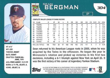 2001 Topps - Home Team Advantage #304 Sean Bergman Back