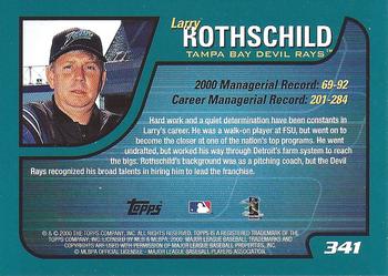 2001 Topps - Home Team Advantage #341 Larry Rothschild Back